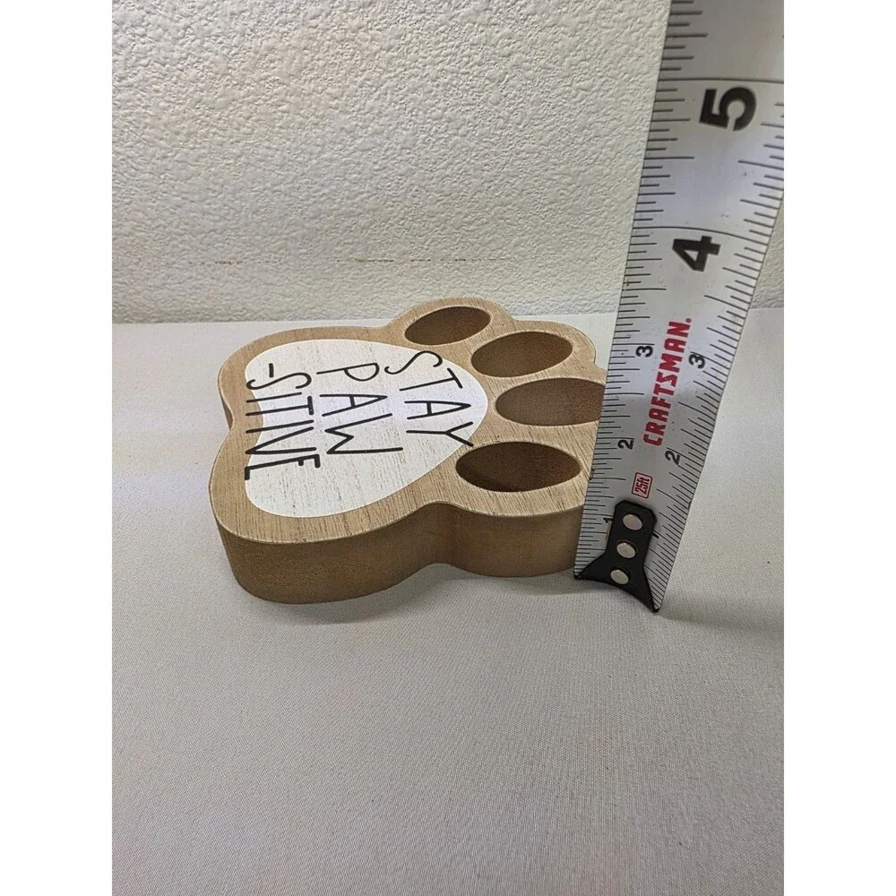 Dog Lover Wooden Block Sitter Sign 